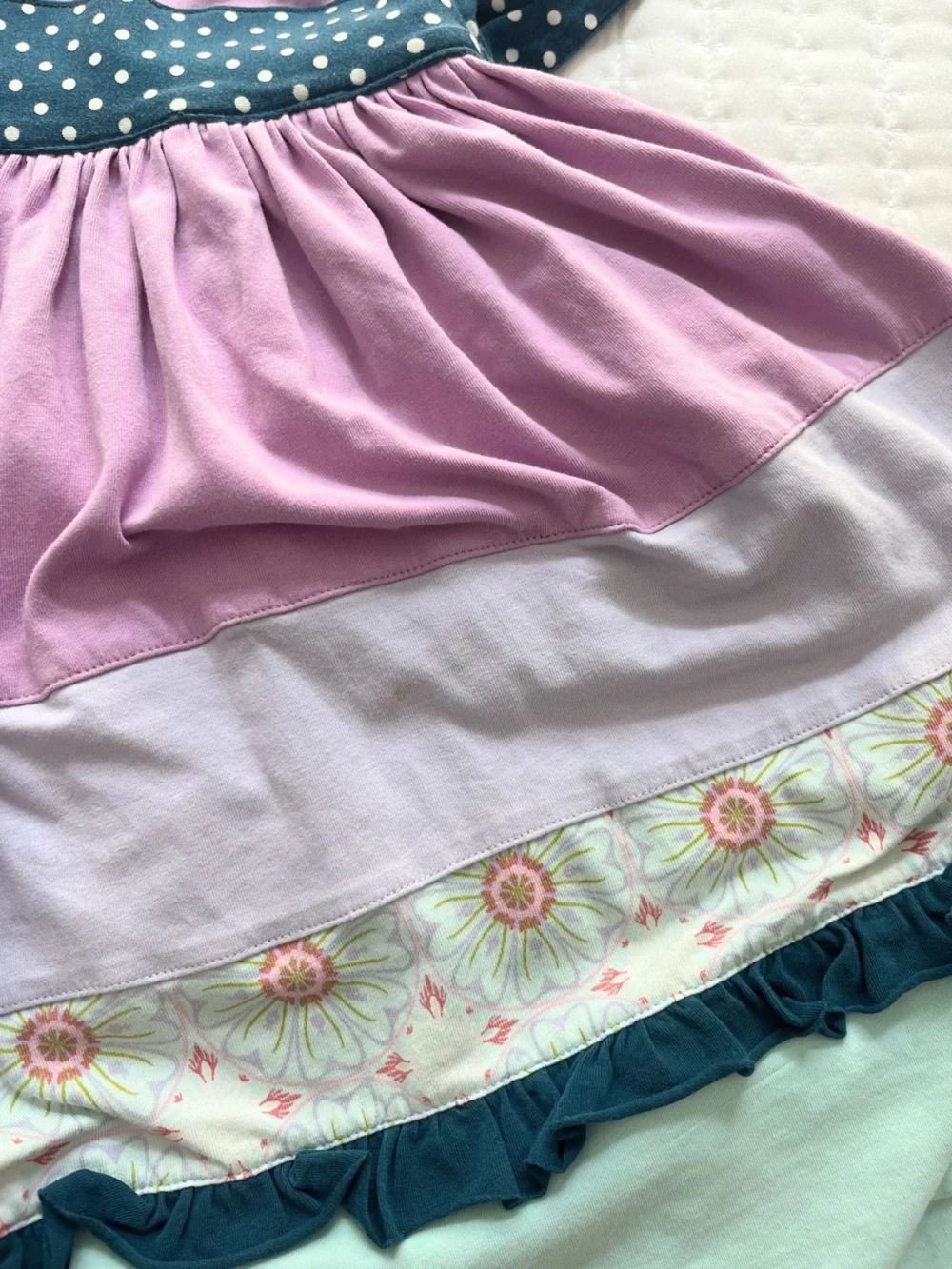 Matilda Jane Pink and Mint Tiered Sleeveless Dress
